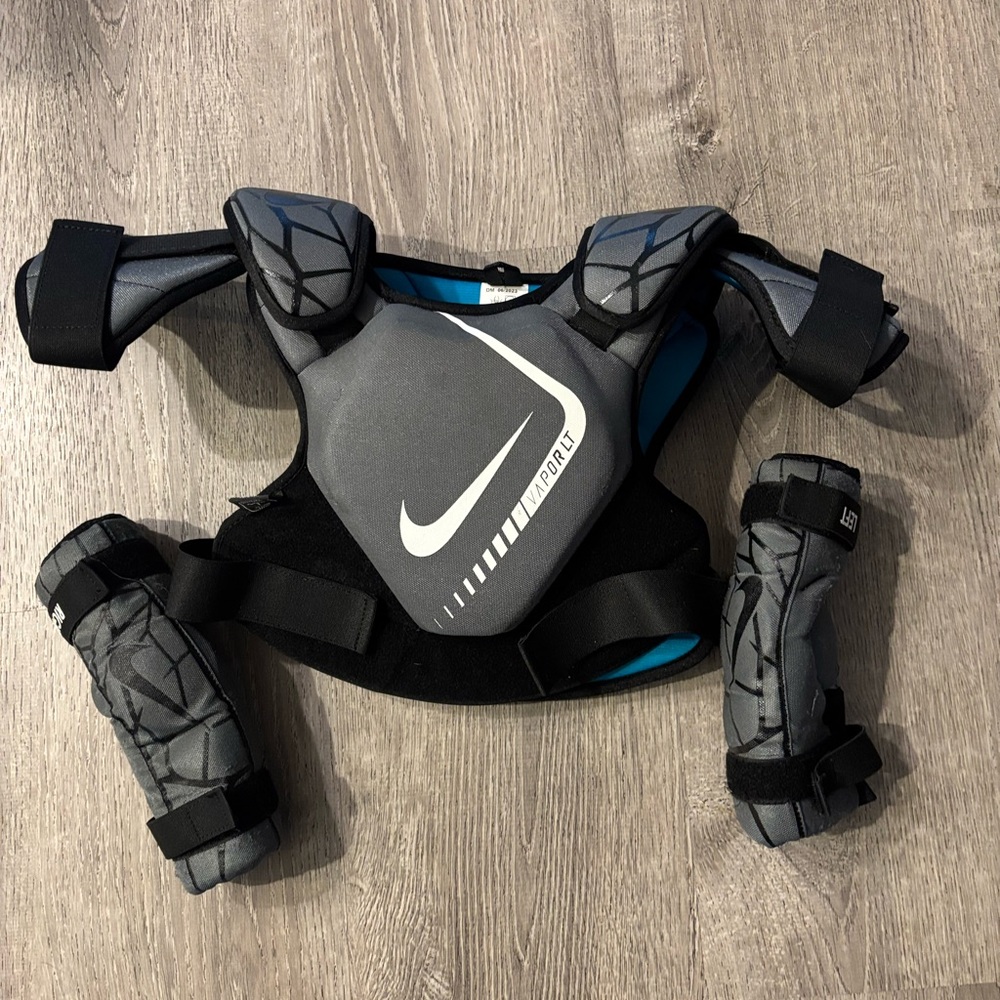 Nike Black and Gray Lacrosse Gear Set
